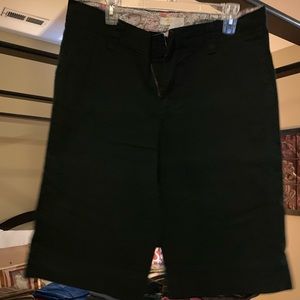 Black wide leg capris